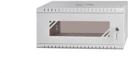 Szafa wisząca RACK 19 4U 350mm drzwi szklane szara PRO