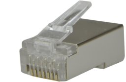 Wtyk modularny RJ45 8P8C kat.6 ekranowany FTP drut NEKU /woreczek 100szt./