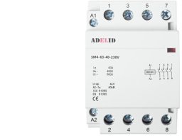 STYCZNIK MODUŁOWY 40-40 230V 40A 3P 4Z 3-FAZ 40A 4NO SM4 63-40-230V