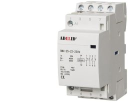 STYCZNIK MODUŁOWY 25-22 230V 25A 4Z 3-FAZ 2NO 2NC SM4 25-22-230V
