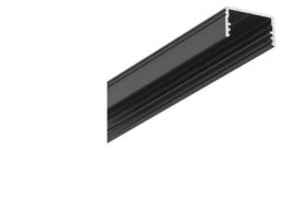 Profil UNI14 BC3/Y 2m czarny nawierzchniowy do taśmy o szerokości max 14mm wysokość profilu 10mm szerokość 17,6mm
