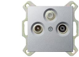 Gniazdo RTV-SAT końcowe Gira System 55 aluminium