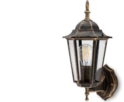 Kinkiet Ogrodowy Elewacyjny Zewnętrzny E27 LATARNIA do GÓRY Patyna BELLIS LUMILED