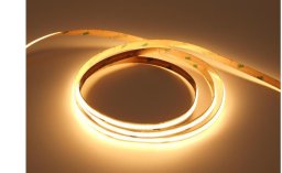 UQS-COB-8W-WW2K7-24V-50m Profesjonalna taśma LED ypu COB, 8W 320 chips/m, CRI 90, 24V, biala ciepla 2700K, IP20, 50m