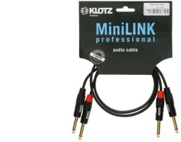 KLOTZ Kabel Audio 2x Jack 6,3mm Mono (wtyk) / 2x Jack 6,3mm Mono (wtyk) 0,9m