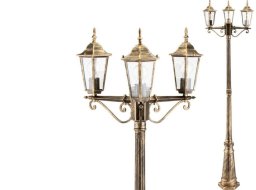 Lampa Ogrodowa Zewnętrzna 3xE27 2m Patyna BELLIS LUMILED