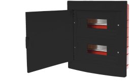 ROZDZIELNIA OBUDOWA ELEKTRYCZNA PODTYNKOWA 2x12 24 CZARNA CZRM-PT-24M