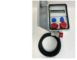 IP54 Metalowa rozdzielnica ścienna CEE 32A 16A 2x230V z kablem 5m 94H-1