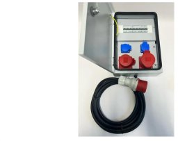 IP54 Metalowa rozdzielnica elektryczna CEE 32A 16A 2X230V z bezpiecznikami HAGER z kablem 5m 94H-7