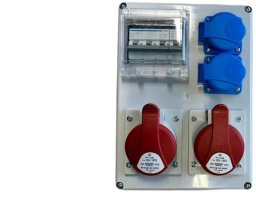 Rozdzielnica elektryczna CEE 32A 16A 2x230V z bezpiecznikami HAGER 98H-3