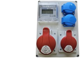 Rozdzielnica elektryczna CEE 2x16A 2x230V z licznikiem prądu 99V-1