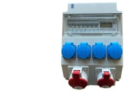 Rozdzielnica elektryczna CEE 32A 16A 4x 230V z bezpiecznikami HAGER / licznik energii 97H-2
