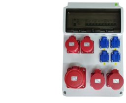 Rozdzielnica elektryczna CEE 63A 2x32A 2x16A 4x230V FI