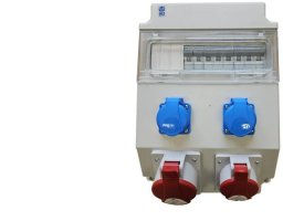 Rozdzielnica elektryczna CEE 32A 16A 2x 230V z bezpiecznikami HAGER 96H-1