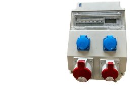 Rozdzielnica elektryczna CEE 32A 16A 2x 230V z bezpiecznikami HAGER / licznik prądu 96H-2