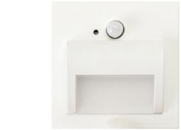Oprawa Beryl PIR biała zimna 6500K 1,5W 12V DC 9 led smd 3014 kwadrat do puszki fi 60 z czujką ruchu PIR