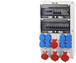 ROZDZIELNICA ZABEZPIECZONA 32A 16A 230V LICZNIK RSX228FCL224