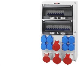 ROZDZIELNICA BUDOWLANA ZABEZPIECZONA 32A 16A 230V RSX228C228