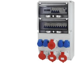 ROZDZIELNICA ZABEZPIECZONA 32A 16A 5P 230V LICZNIK RSX224FCL224