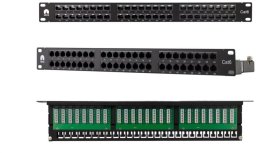 Patchpanel kat.6 19cali 48p UTP z półką 1U NEKU