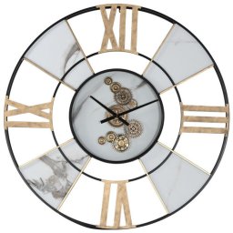 Zegar Ścienny Home ESPRIT Biały Czarny Złoty Metal 142 X 9 X 142 cm