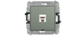 Karlik MINI Mechanizm gniazda komputerowego pojedynczego 1xRJ45, kat. 5e, 8-stykowy, bez pola opisowego szałwiowy 61MGKBO-1