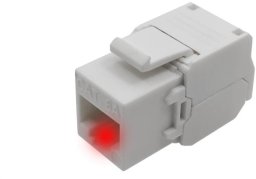 Moduł keystone z wbudowaną identyfikacją LED RJ45 UTP kat.6A nieekranowany beznarzędziowy WireArte