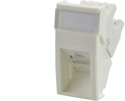 Gniazdo internetowe 1x RJ45 UTP kat.6 nieekranowane moduł 1M 22,5x45 biały Molex