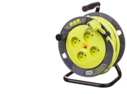 Przedłużacz bębnowy 20m 3x1,0mm 4-gniazdowy OWY H05VV-F termik, lemon 34612