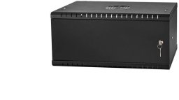 Szafa wisząca RACK 19 4U 450mm drzwi metalowe czarna BOX