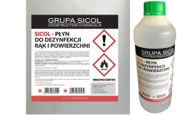 Płyn do dezynfekcji rąk alkohol 70 1L POLSKA / Płyn antybakteryjny / Sicol 1L