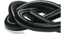 Rura karbowana 750N fi 50/42 z pilotem samogasnąca czarna PV UV IK07 ECTC1550T /25m/