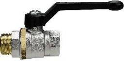 Zawór kulowy ECONO G 1 1/4 GW - G 1 1/4 GZ PN25, mosiądz niklowany, PTFE