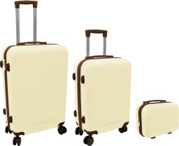 Suitcase set 3 pcs. 60L (42x25x64cm) + 43L ( 36x23x56cm) + 15L (24x17x33cm) white 8000303316374