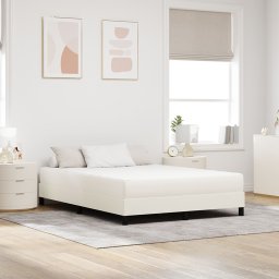 Wkładka sprężynowa vidaXL, kremowa, średnia, 160x200x20 cm, materiał