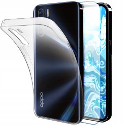 Etui Do Oppo A91 (Przezroczyste, Silikonowe, Obudowa, Plecki, Case)   Szkło