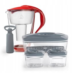 Dzbanek szklany Crystal makowy SeeYoo 3 stalowe