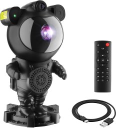 Projektor LED gwiaździstego nieba Astronauta, z Bluetooth - czarny