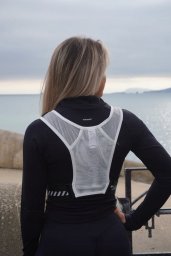 Kamizelka biegowa lekka i funkcjonalna rowerowa biała Proskary