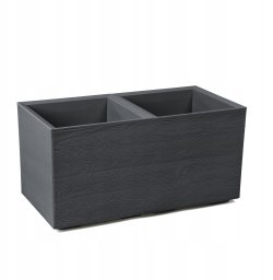 Kwietnik KARO 800x400x400 deska recycled - antracyt LA892-82 LAMELA