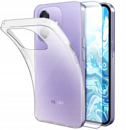 Hello Case Etui Do Oppo A40 (Przezroczyste, Silikonowe, Obudowa, Plecki, Case) Szkło