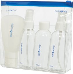 Samsonite travel kit, 4-piece bottle set