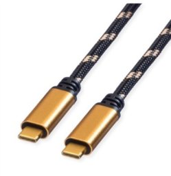 Kabel USB Roline USB-C - USB-C 1 m Czarny (11.02.9038)