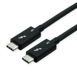 Kabel USB Roline Thunderbolt - Thunderbolt 0.8 m Czarny (11.02.9111)