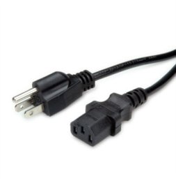 Kabel zasilający, złącze NEMA-5 - IEC C13, USA, czarny, 1,8 m