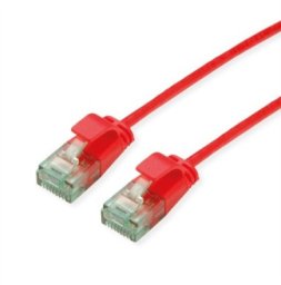 ROLINE RM UTP Data Center Patch Cord Cat.6A (Class EA), wąski, czerwony, 0,5 m