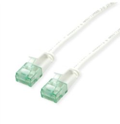 ROLINE RM UTP Data Center Patch Cord Cat.6A (Class EA), wąski, biały, 0,3 m