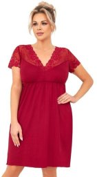 Koszula nocna Livia Plus Burgundowa (Rozmiar XXXXL)