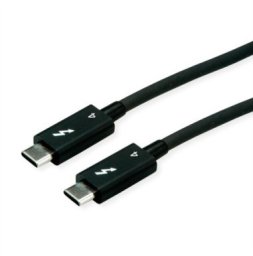 Kabel USB Roline USB-C - USB-C 0.5 m Czarny
