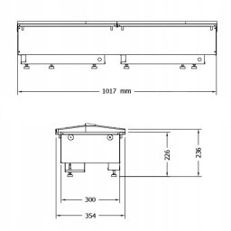 Kominek elektryczny do zabudowy LED para 3D 100cm
